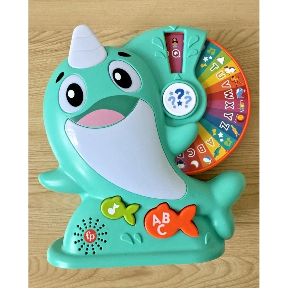 Fisher Price Linkimals Learning Narwhal HLM49 Interactive Toy Tested Works